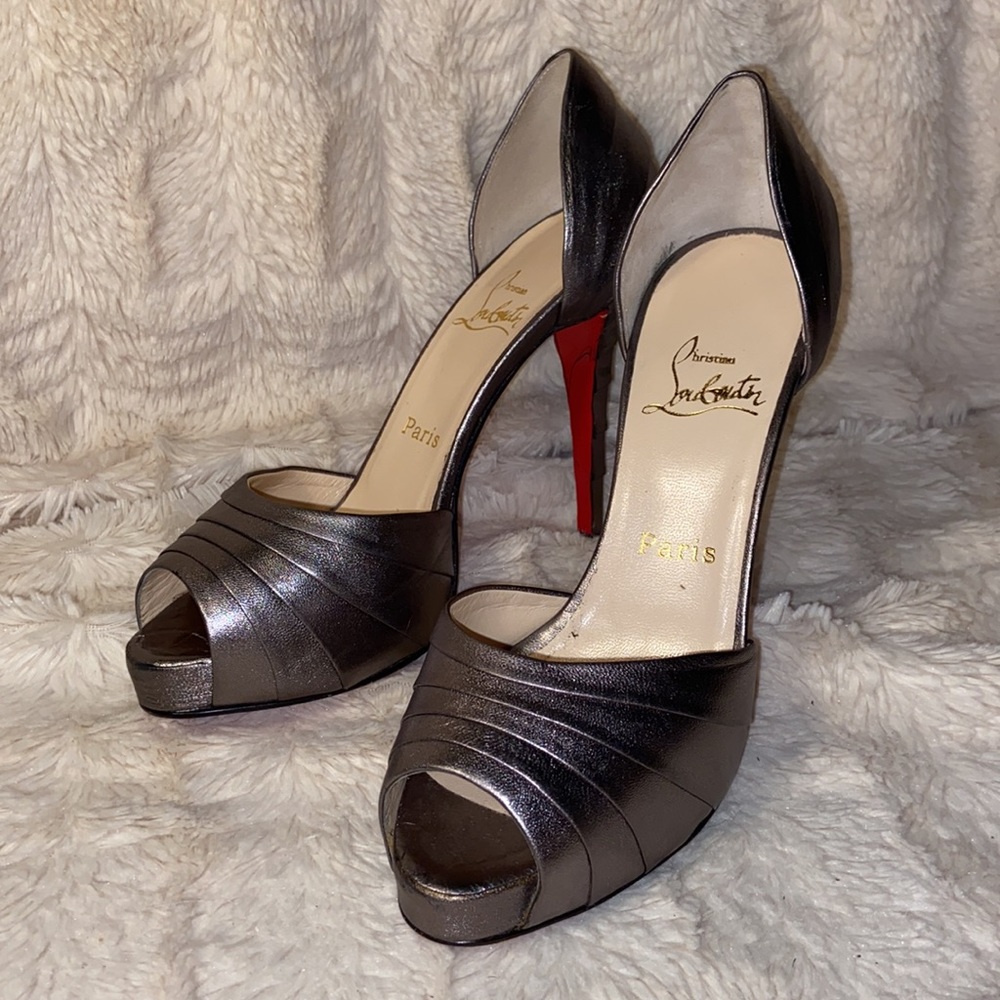 Like new Christian Louboutin Armadillo d'Orsay Peep Toe Pumps